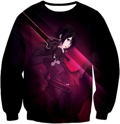 OtakuForm-OP Sweatshirt Sweatshirt / XXS Sword Art Online Kirigaya Kazuto aka Kirito Incredible Swordsman Graphic Sweatshirt - SAO Merch Sweater