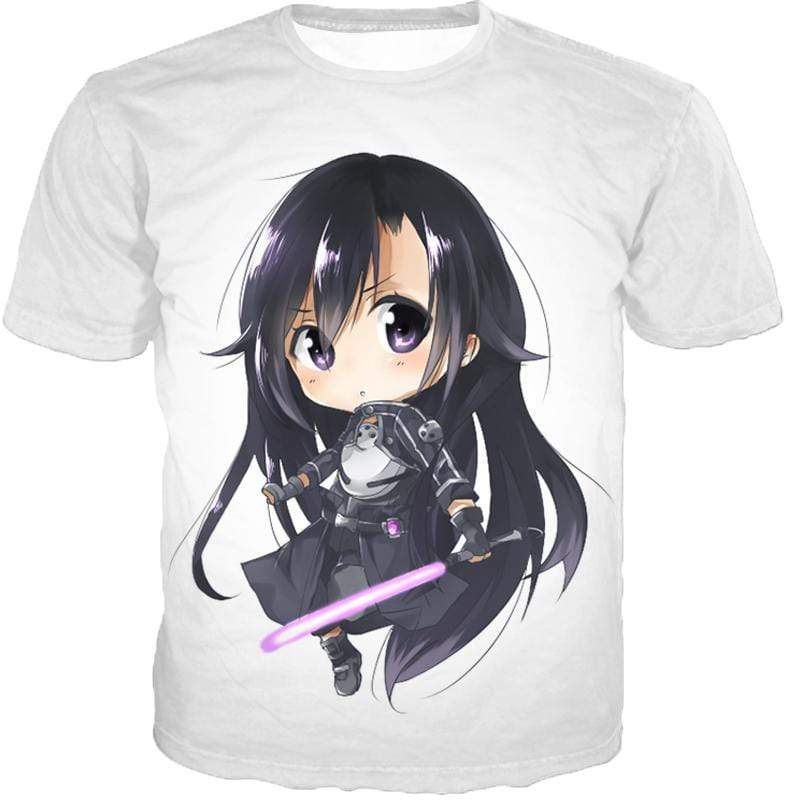 OtakuForm-OP T-Shirt T-Shirt / XXS Sword Art Online Kirito Gun Gale Online VRMMORPG Avatar Promo White T-Shirt  - Sword Art Online T-Shirt