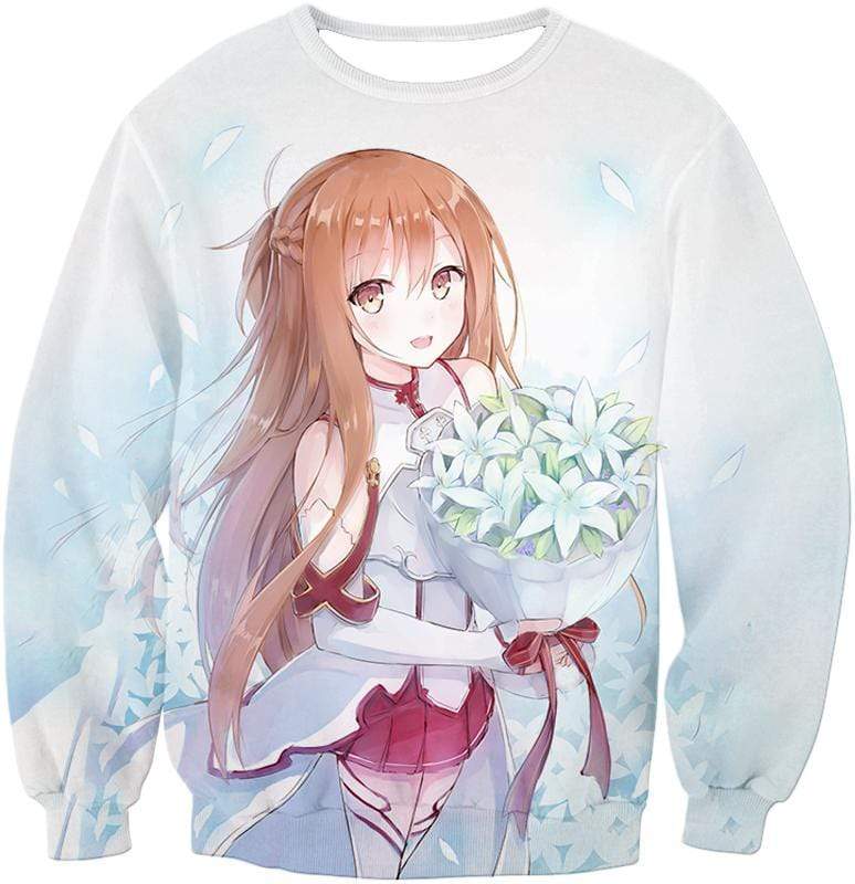OtakuForm-OP Sweatshirt Sweatshirt / XXS Sword Art Online Lovely Anime Girl Yuuki Asuna Cool Promo White Sweatshirt  - SAO Merch Sweatshirt
