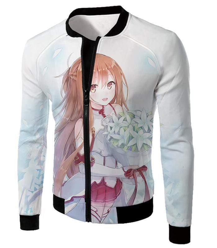 OtakuForm-OP Sweatshirt Jacket / XXS Sword Art Online Lovely Anime Girl Yuuki Asuna Cool Promo White Sweatshirt  - SAO Merch Sweatshirt