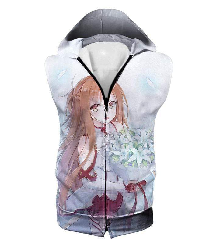 OtakuForm-OP T-Shirt Hooded Tank Top / XXS Sword Art Online Lovely Anime Girl Yuuki Asuna Cool Promo White T-Shirt  - SAO Merch T-Shirt