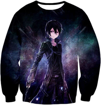 OtakuForm-OP Sweatshirt / XXS Sword Art Online Super Cool SAO Avatar Kirito The Black Swordsman Awesome Anime Black Sweatshirt SAO045