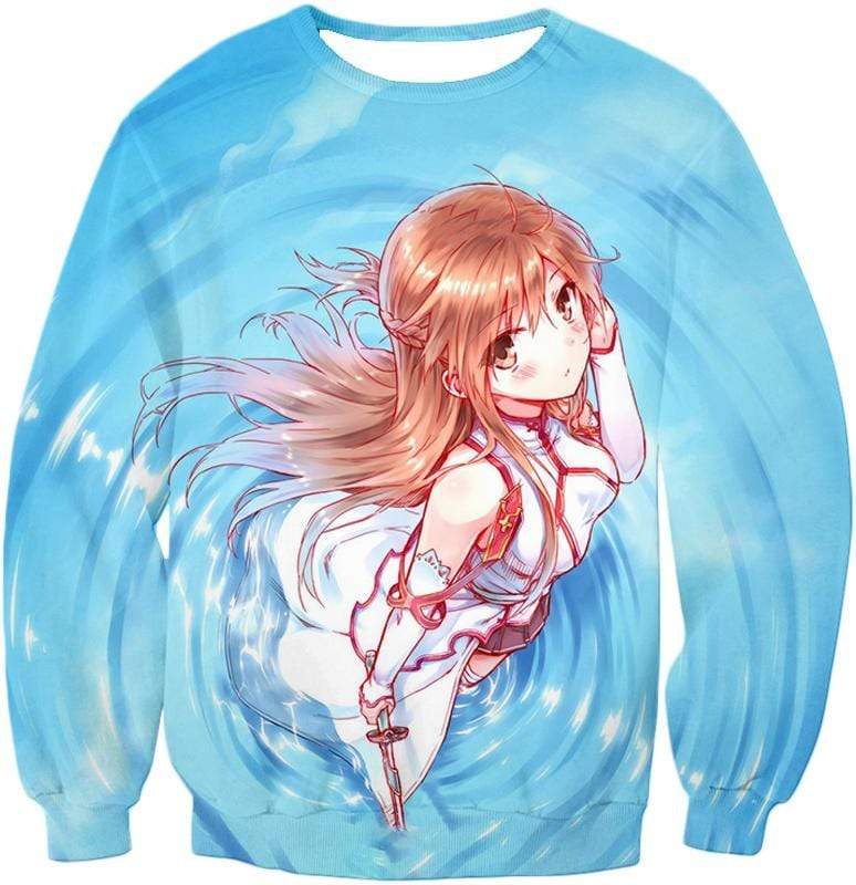 OtakuForm-OP Sweatshirt Sweatshirt / XXS Sword Art Online Super Cute Asuna Blue Sweatshirt - Sword Art OnlineSweater