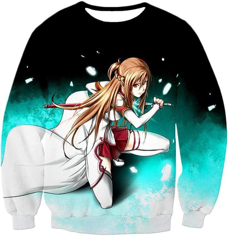 OtakuForm-OP Sweatshirt Sweatshirt / XXS Sword Art Online Super Swordsman Asuna Cool Action Anime Graphic Sweatshirt