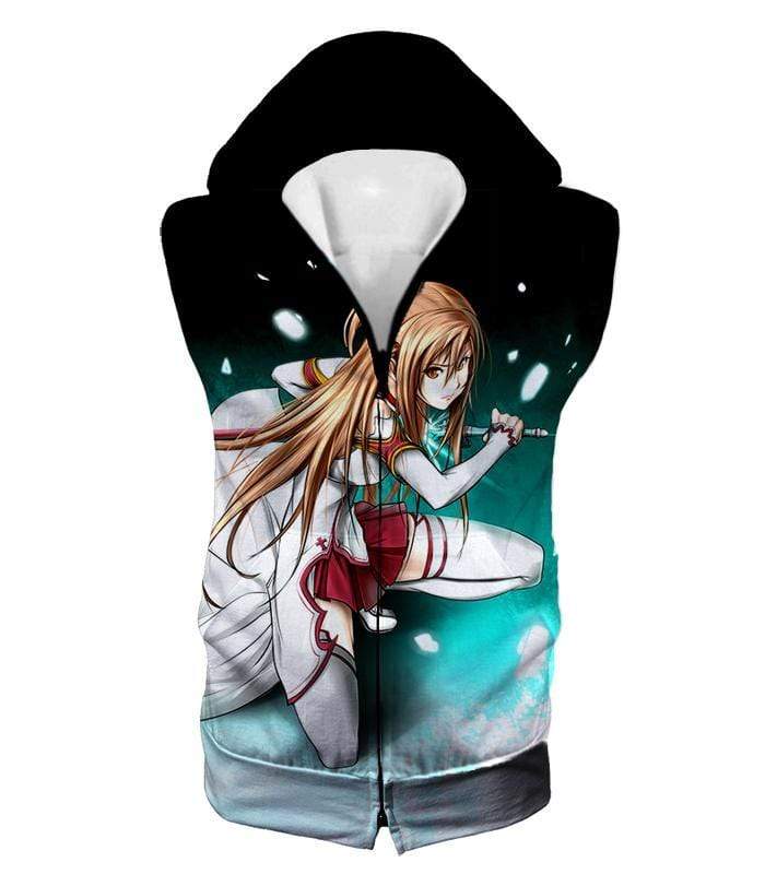 OtakuForm-OP Sweatshirt Hooded Tank Top / XXS Sword Art Online Super Swordsman Asuna Cool Action Anime Graphic Sweatshirt