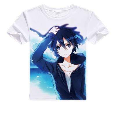 Anime Merchandise T-Shirt M Sword Art Online T-Shirt - Kirito in Hoodie T-Shirt