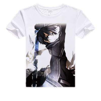 Anime Merchandise T-Shirt M Sword Art Online T-Shirt - Kirito with Sword T-Shirt