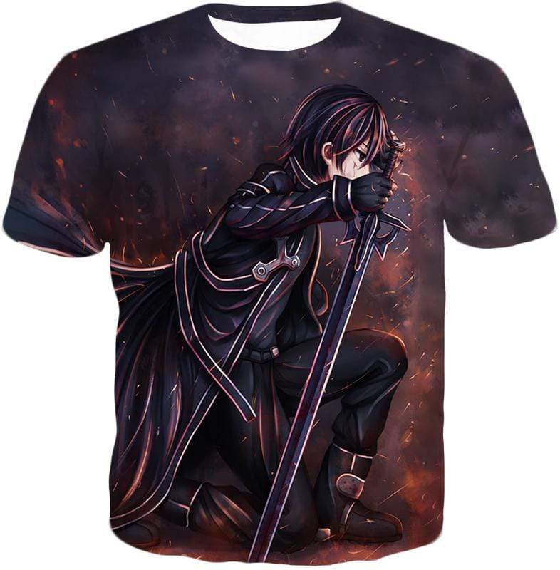OtakuForm-OP T-Shirt T-Shirt / XXS Sword Art Online The Black Swordsman Kirito Ultimate Action Graphic Promo T-Shirt  - Sword Art Online T-Shirt