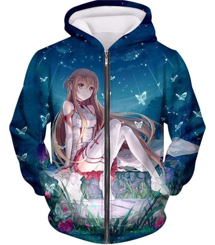 OtakuForm-OP Sweatshirt Zip Up Hoodie / XXS Sword Art Online Very Anime Girl Yuuki Asuna Cool Graphic Promo Sweatshirt  - Sword Art Online Sweatshirt