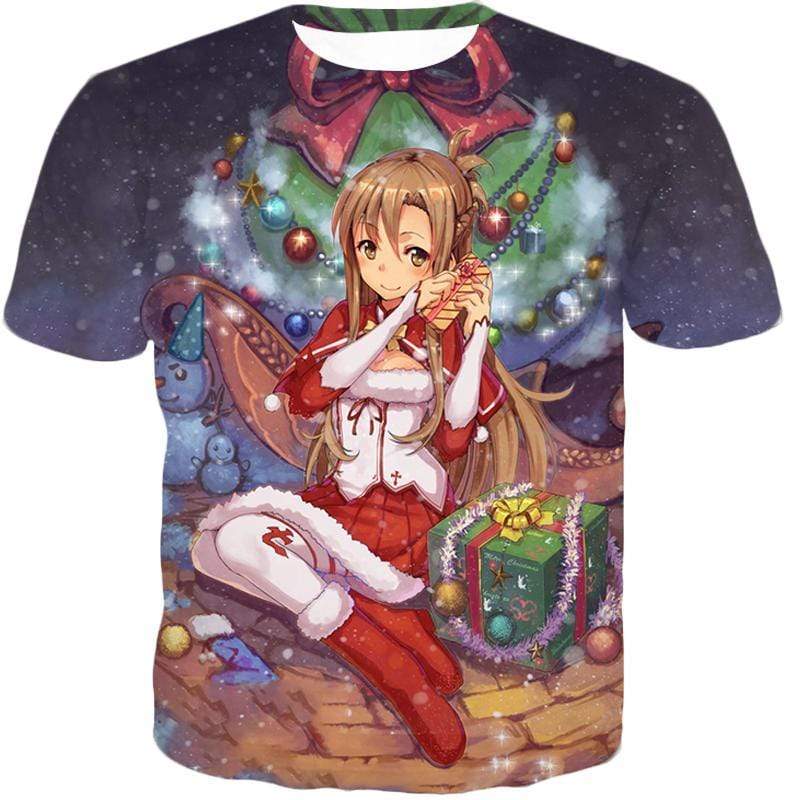 OtakuForm-OP Hoodie T-Shirt / XXS Sword Art Online Yuuki Asuna Promo Christmas Theme Cool Graphic Hoodie  - Sword Art Online Hoodie