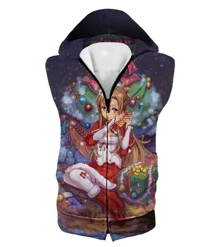 OtakuForm-OP Sweatshirt Hooded Tank Top / XXS Sword Art Online Yuuki Asuna Promo Christmas Theme Cool Graphic Sweatshirt  - Sword Art Online Sweatshirt