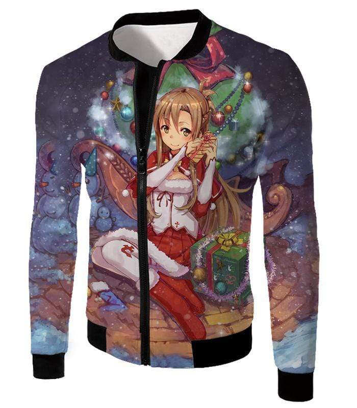 OtakuForm-OP Sweatshirt Jacket / XXS Sword Art Online Yuuki Asuna Promo Christmas Theme Cool Graphic Sweatshirt  - Sword Art Online Sweatshirt