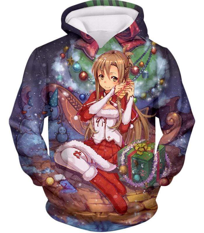 OtakuForm-OP T-Shirt Hoodie / XXS Sword Art Online Yuuki Asuna Promo Christmas Theme Cool Graphic T-Shirt  - Sword Art Online T-Shirt