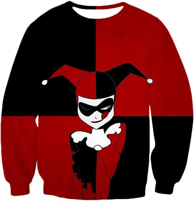 OtakuForm-OP Zip Up Hoodie Sweatshirt / XXS The Animated Villain Harley Quinn Promo Red and Black Zip Up Hoodie