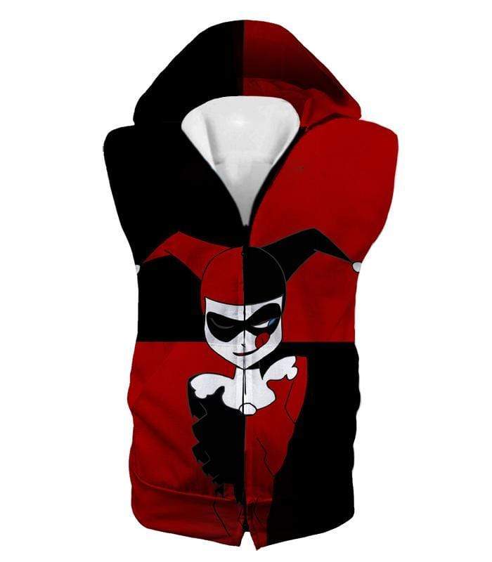 OtakuForm-OP Zip Up Hoodie Hooded Tank Top / XXS The Animated Villain Harley Quinn Promo Red and Black Zip Up Hoodie
