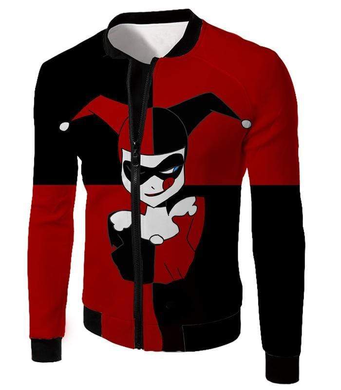OtakuForm-OP Zip Up Hoodie Jacket / XXS The Animated Villain Harley Quinn Promo Red and Black Zip Up Hoodie