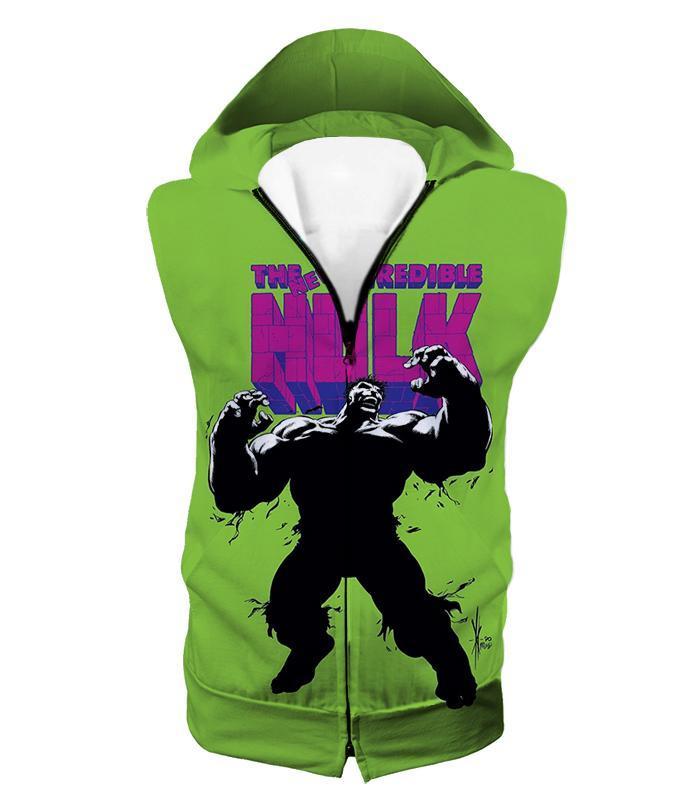 OtakuForm-OP Zip Up Hoodie Hooded Tank Top / XXS The New Incredible Hulk Promo Green Zip Up Hoodie