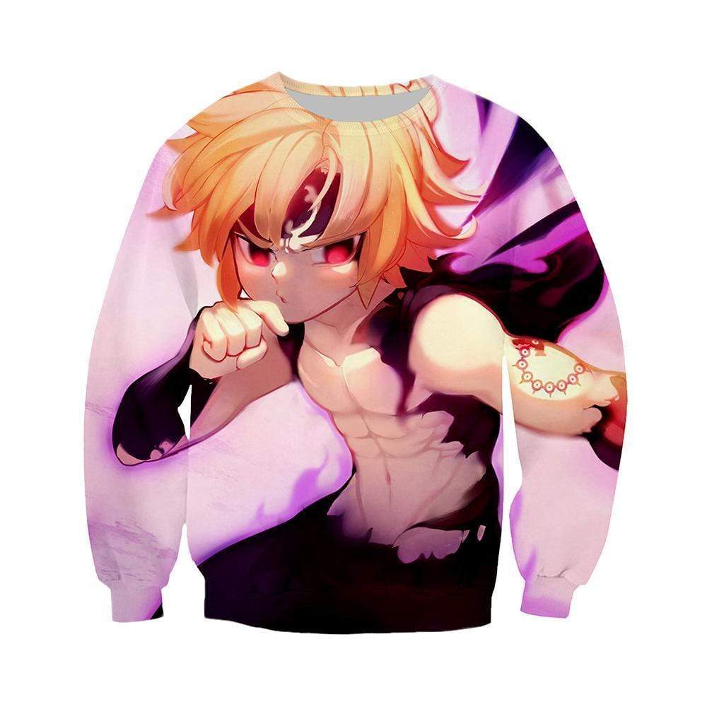 Anime Merchandise Sweatshirt M The Seven Deadly Sins Sweatshirt - Assault Mode Meliodas Sweatshirt