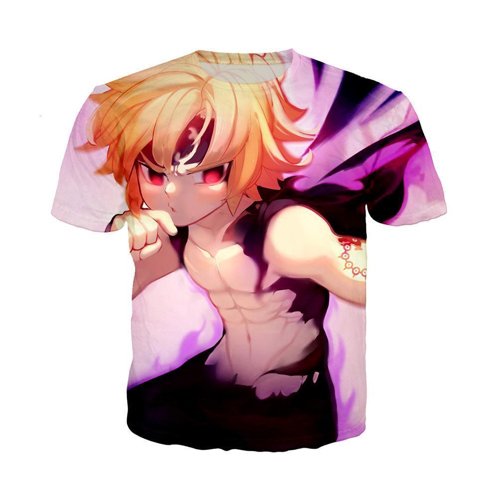 Anime Merchandise T-Shirt M The Seven Deadly Sins T-Shirt - Assault Mode Meliodas T-Shirt