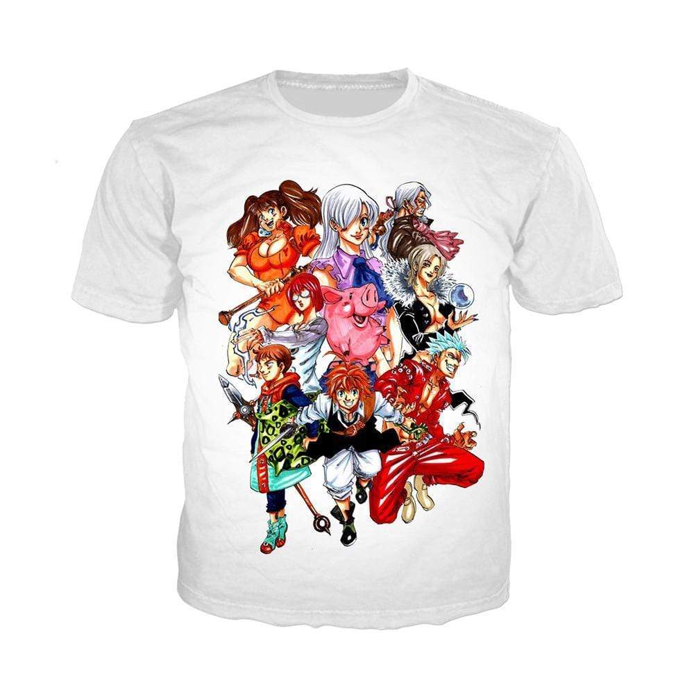 Anime Merchandise T-Shirt M / White The Seven Deadly Sins T-shirt - Nanatsu no Taizai T-Shirt