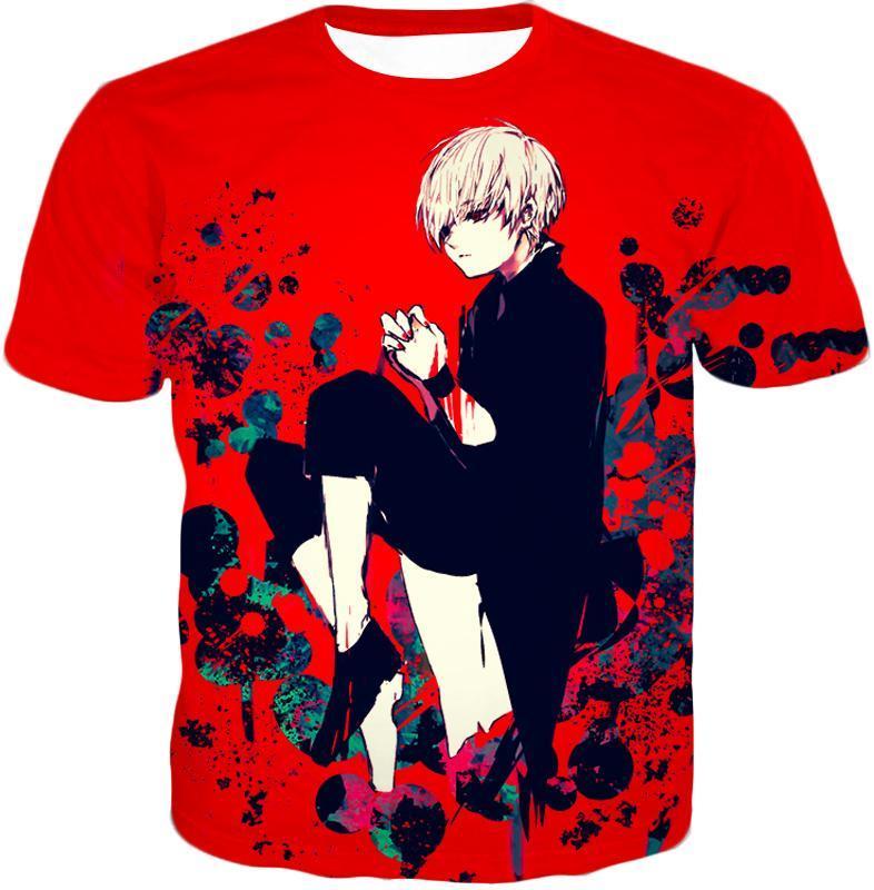 OtakuForm-OP Hoodie T-Shirt / XXS Tokyo Ghoul Drowned in Flesh and Blood Ken Kaneki Cool Anime Red Hoodie