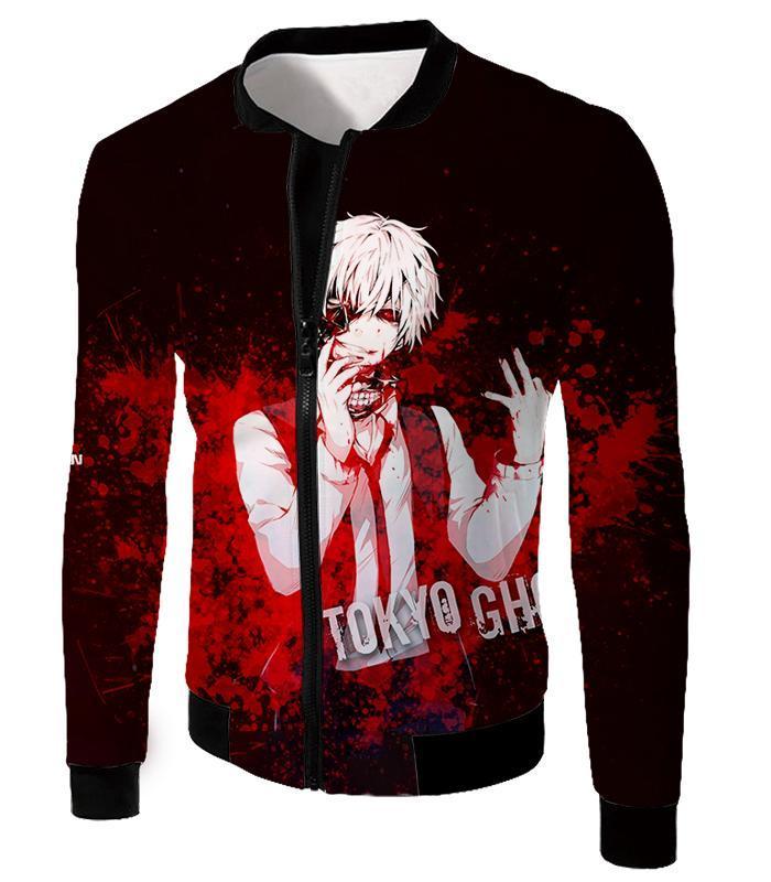 OtakuForm-OP Sweatshirt Jacket / US XXS (Asian XS) Tokyo Ghoul Ken Kaneki Tokyo Ghoul Black Promo Sweatshirt