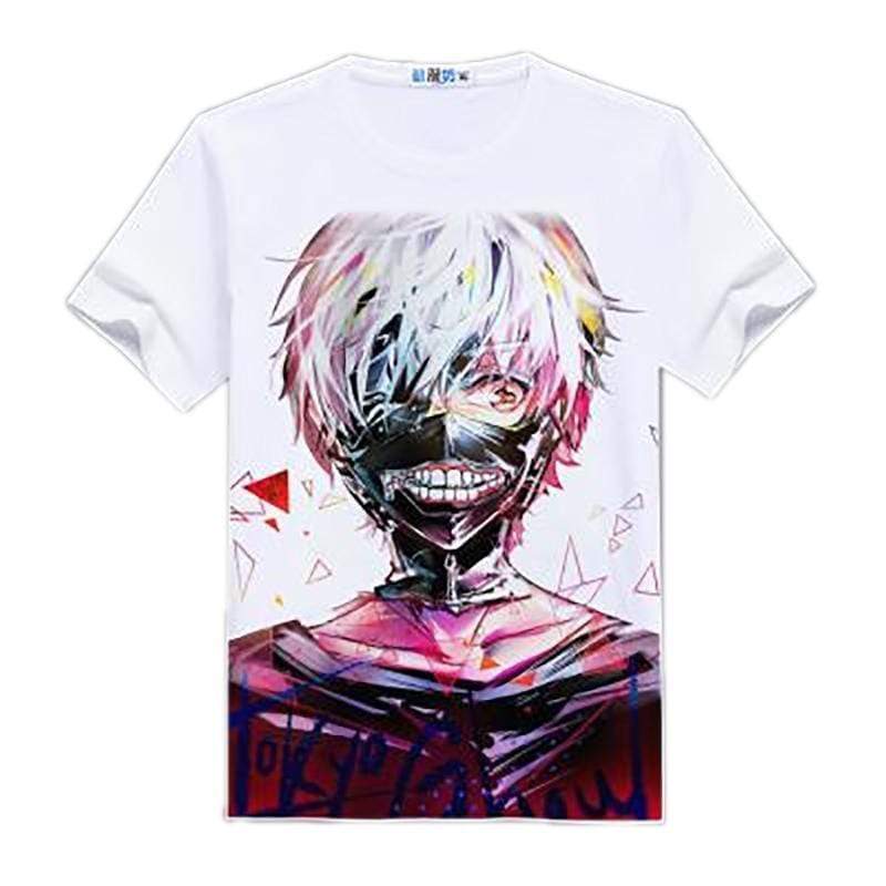 Anime Merchandise T-Shirt M Tokyo Ghoul Shirt - Colorful Manga Kaneki T-Shirt
