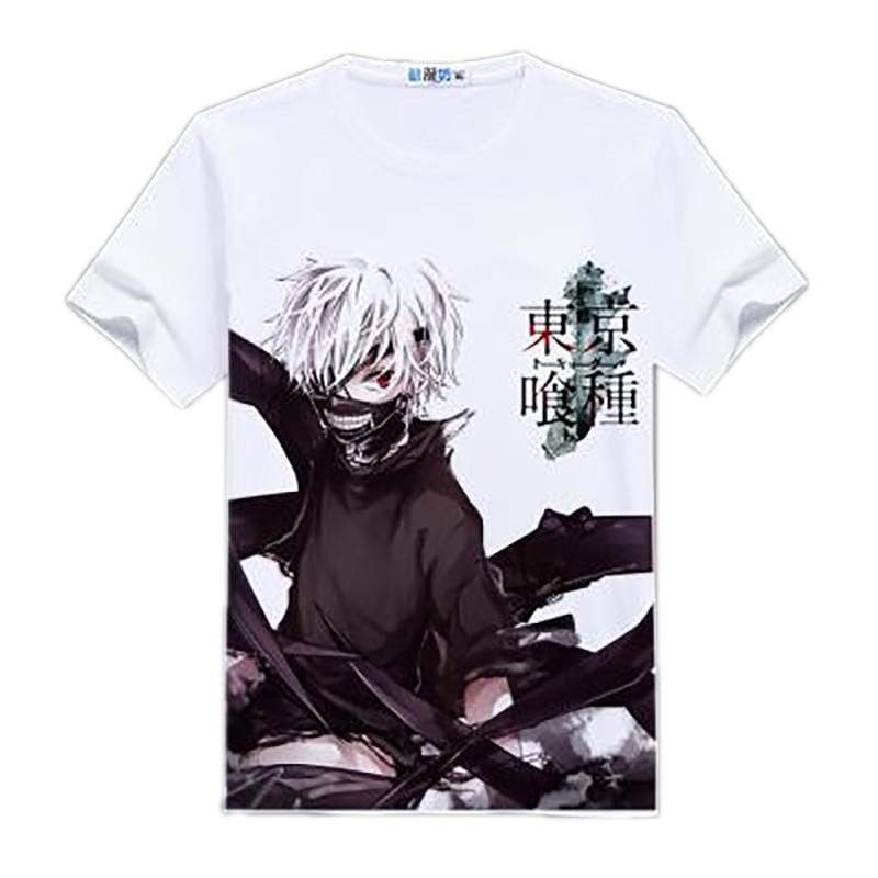 Animerchandise T-Shirt M Tokyo Ghoul Shirt - Kaneki & Series Title T-Shirt