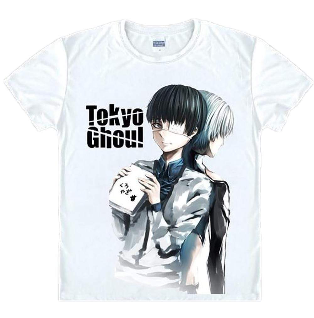 Anime Merchandise T-Shirt M Tokyo Ghoul Shirt - Ken Kaneki Back-to-Back T-Shirt