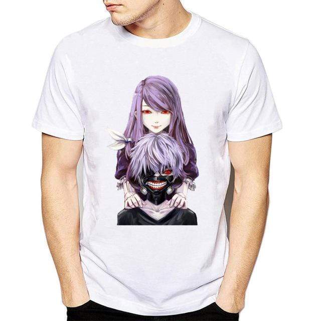 Anime Merchandise T-Shirt M Tokyo Ghoul Shirt - Ken & Rize T-Shirt
