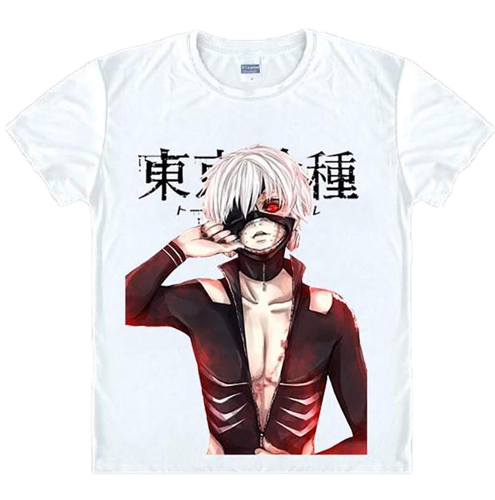 Anime Merchandise T-Shirt M Tokyo Ghoul Shirt - Ken Unzipping Mask T-Shirt