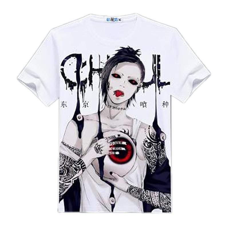 Anime Merchandise T-Shirt M Tokyo Ghoul Shirt - Uta Holding Eyeball T-Shirt