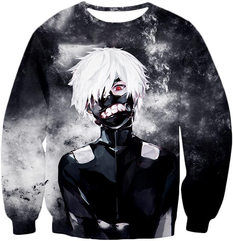 OtakuForm-OP Sweatshirt Sweatshirt / US XXS (Asian XS) Tokyo Ghoul White Haired Ghoul Ken Kaneki Cool Action Sweatshirt