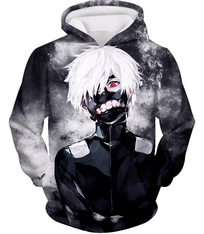 OtakuForm-OP Sweatshirt Hoodie / US XXS (Asian XS) Tokyo Ghoul White Haired Ghoul Ken Kaneki Cool Action Sweatshirt