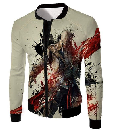 OtakuForm-OP Sweatshirt Jacket / XXS Ultimate Hero Ratonhnhake:ton Assassin Creed III Cool White Sweatshirt