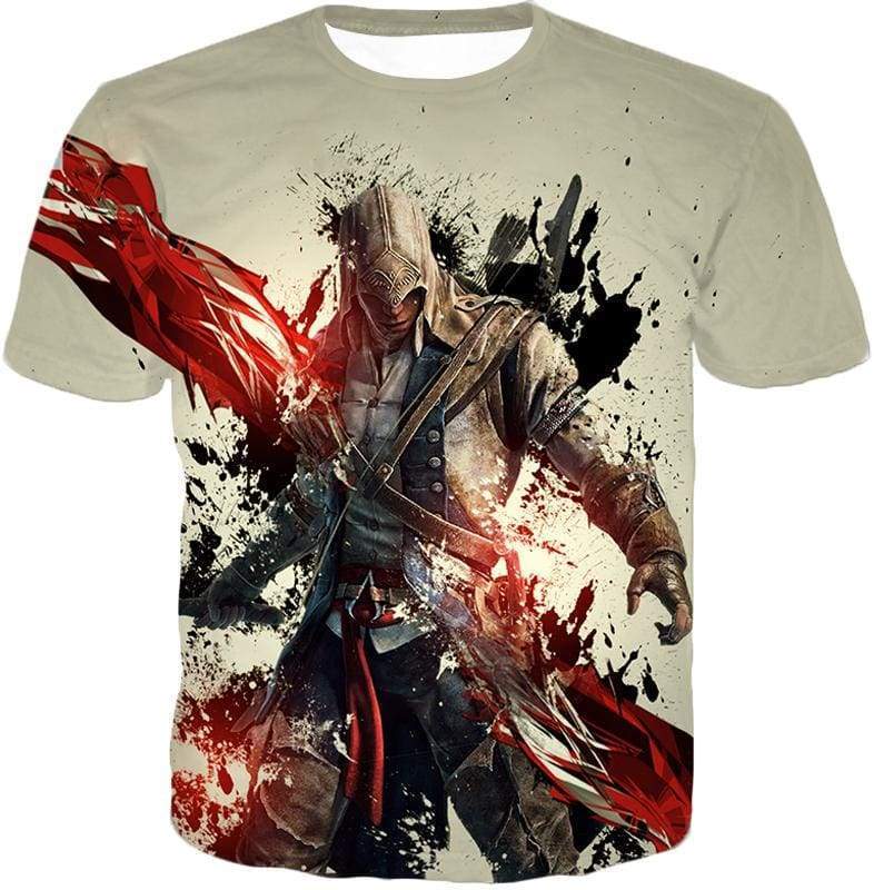 OtakuForm-OP Zip Up Hoodie T-Shirt / XXS Ultimate Hero Ratonhnhake:ton Assassin Creed III Cool White Zip Up Hoodie