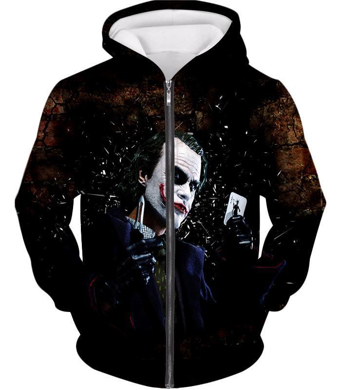 Otakuform-OP Zip Up Hoodie Zip Up Hoodie / XXS Ultimate Super Villain The Joker HD Print Zip Up Hoodie