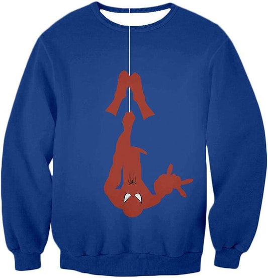 OtakuForm-OP Sweatshirt Sweatshirt / XXS Web Slinging Cool American Hero Spiderman Blue Action Sweatshirt
