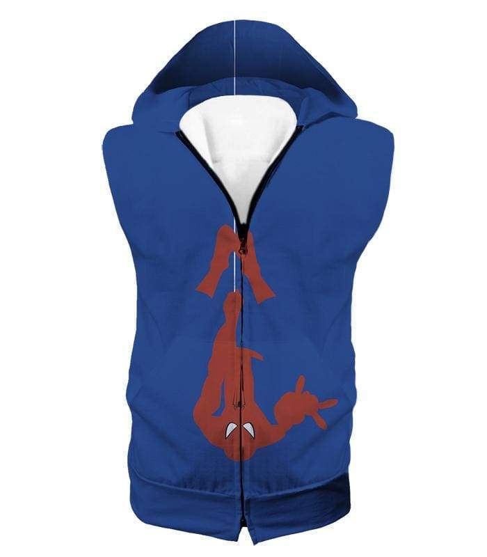 OtakuForm-OP T-Shirt Hooded Tank Top / XXS Web Slinging Cool American Hero Spiderman Blue Action T-Shirt
