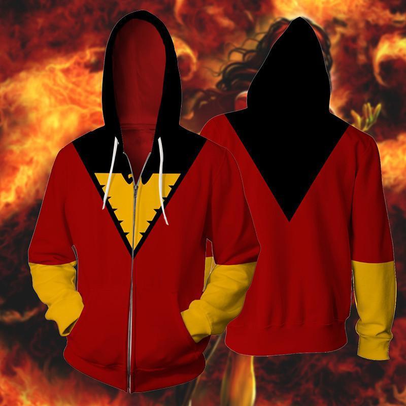 OtakuForm-OP Cosplay Jacket Zip Up Hoodie / XS X-Men Phoenix Hoodie Jacket