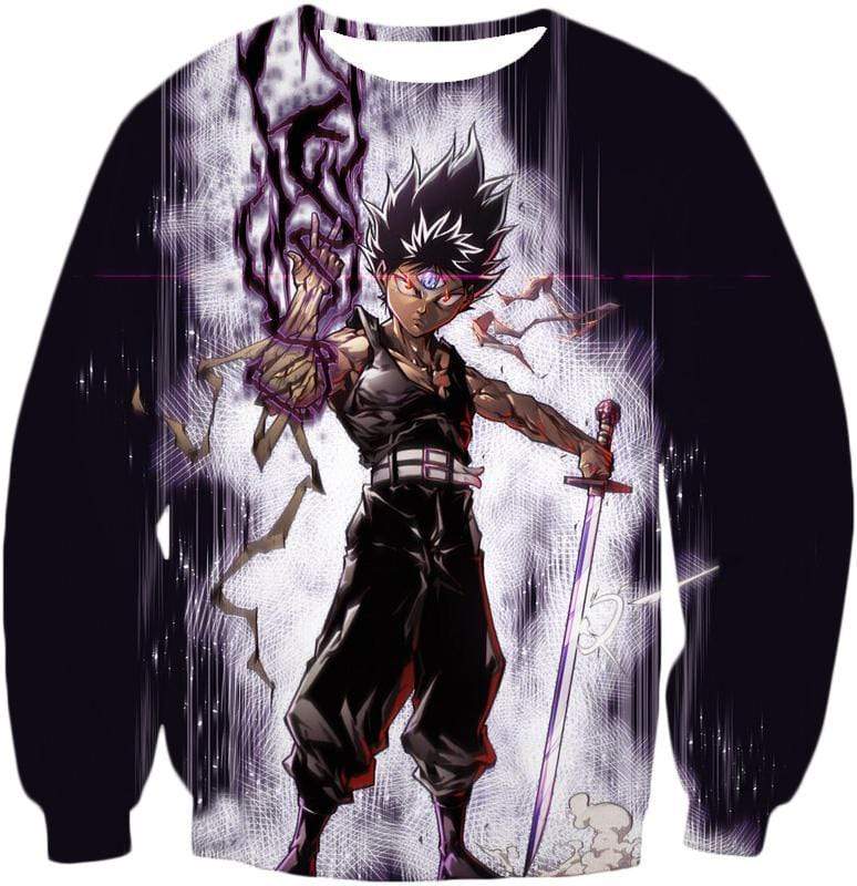 OtakuForm-OP Sweatshirt Sweatshirt / XXS Yu Yu Hakusho Hiei Dragon of The Darkness Flame Sweatshirt - Yu Yu Hakusho 3D Sweatshirts And Clothing Sweatshirt