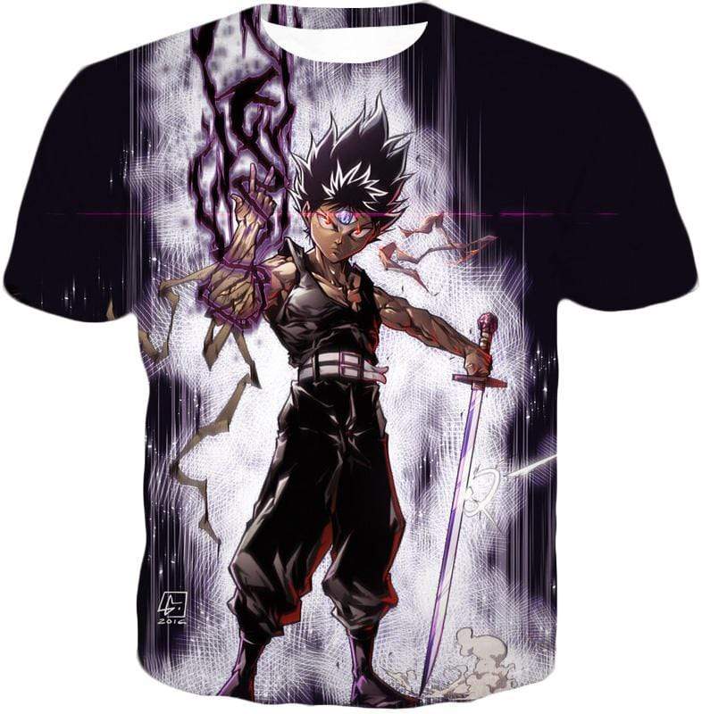 OtakuForm-OP T-Shirt T-Shirt / XXS Yu Yu Hakusho Hiei Dragon of The Darkness Flame T-Shirt - Yu Yu Hakusho 3D Shirts And Clothing T-Shirt
